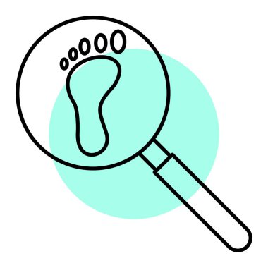 Beyaz arka planı olan bir büyüteç tasviri