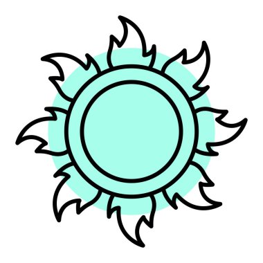 Güneş Simgesi Vektör illüstrasyonu