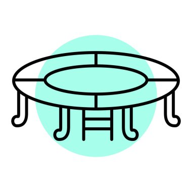 Masa sandalyesi ikonu. Web için bilardo topu vektör simgelerinin özet çizimi