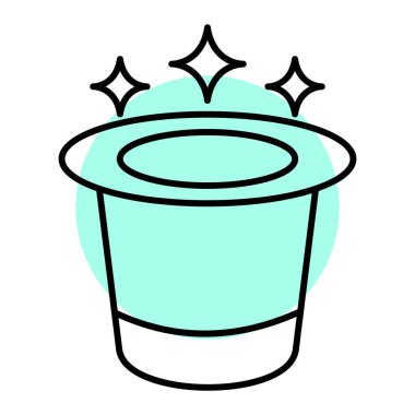 Dondurmalı kova ve waffle külahı vektör çizimi tasarımı