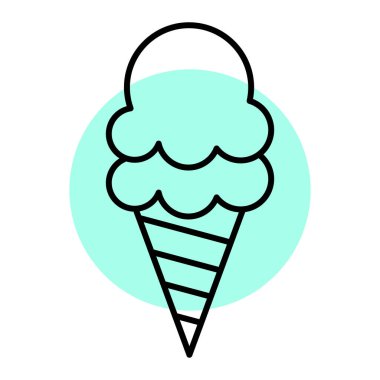 dondurma ikonu vektör illüstrasyonu