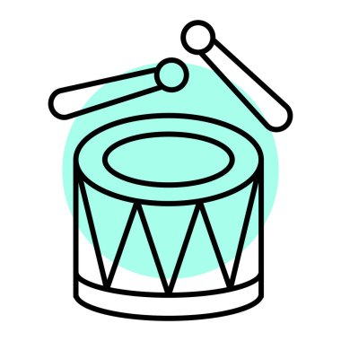 davul simgesi vektör illüstrasyonu