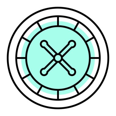 Kumarhane çipi ikonu. Web için bilardo topu vektör simgelerinin özet çizimi