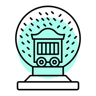 Oyun makinesi simgesi. Web için oyuncak araba vektör simgelerinin özet çizimi