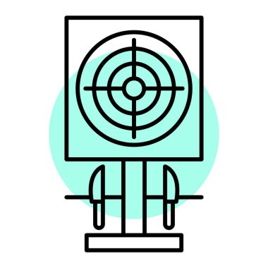 hedef simge vektörü beyaz arkaplanda izole edildi, saat şeffaf işareti