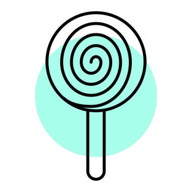 Lolipop şeker ikonu vektör illüstrasyon tasarımı