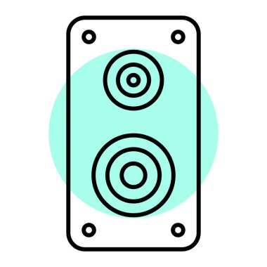 Konuşmacı simgesi. Web için ses hoparlörleri vektör simgelerinin basit çizimi