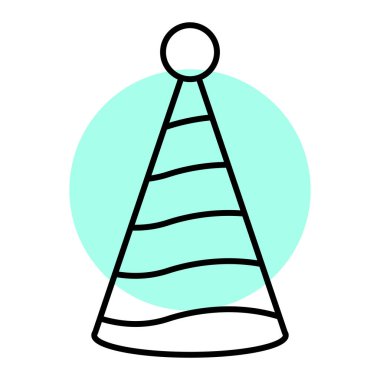 parti şapka simgesi vektör illüstrasyon grafik tasarımı