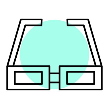 gözlük ikonu vektör illüstrasyonu