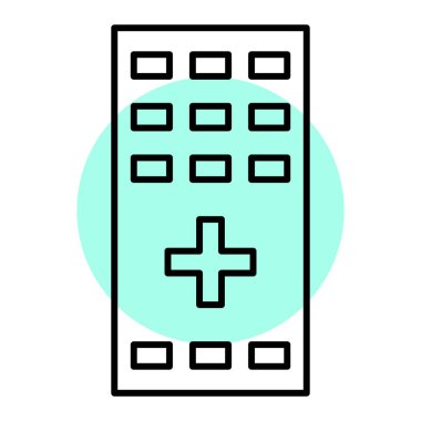 Hastane. Web simgesi basit tasarım