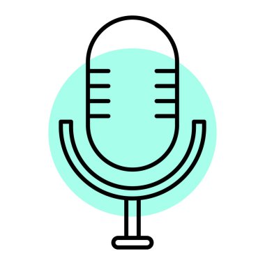 mikrofon simgesi vektör illüstrasyonu