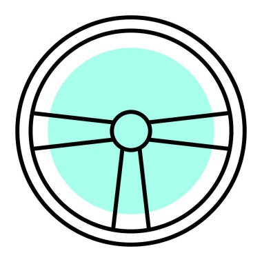 Direksiyon ikonu. Web için bisiklet vektör simgelerinin basit illüstrasyonu