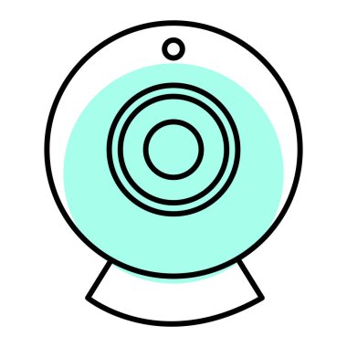 Webcam kutsal kişilerin resmi. Vektör çizim