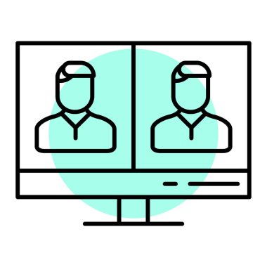 Bilgisayar simgesinin vektör illüstrasyonu