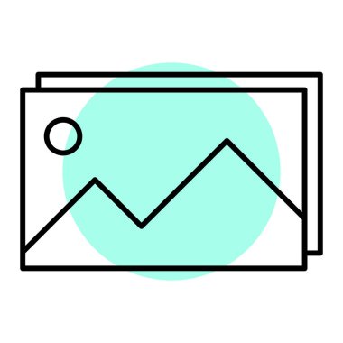 Resim modern simgesinin vektör illüstrasyonu