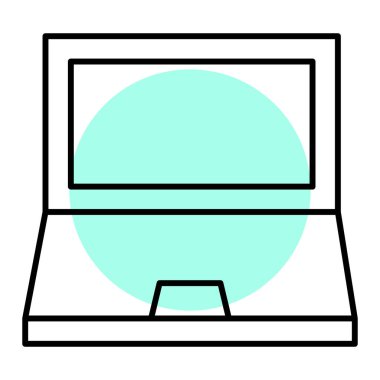 Dizüstü bilgisayar simgesi vektör çizimi