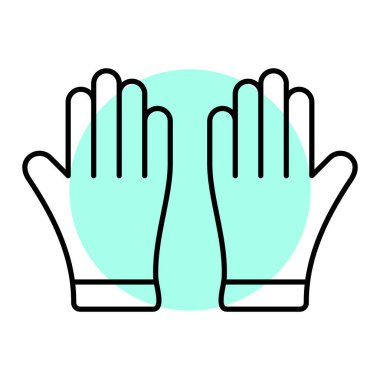 Eldiven ikonu. vektör illüstrasyonu