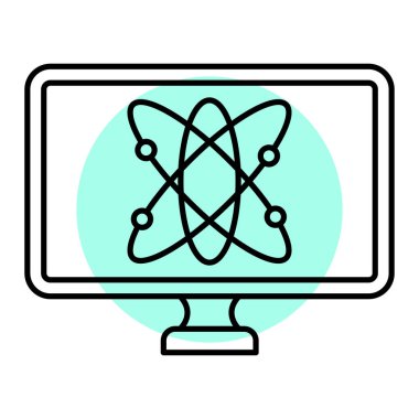 Bilim ve teknoloji ikonu vektör illüstrasyonu