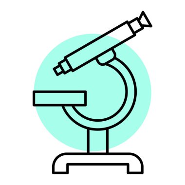 Mikroskop simgesi vektör çizimi