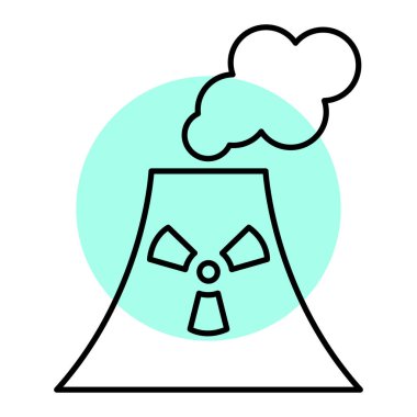 Nükleer kirlilik ikonu vektör illüstrasyonu