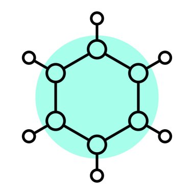 Molekül simgesi vektör illüstrasyonu