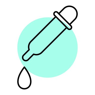 pippet simgesi, vektör illüstrasyonu basit tasarım