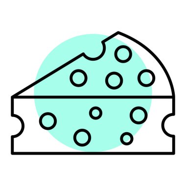 Peynir simgesi vektör illüstrasyonu