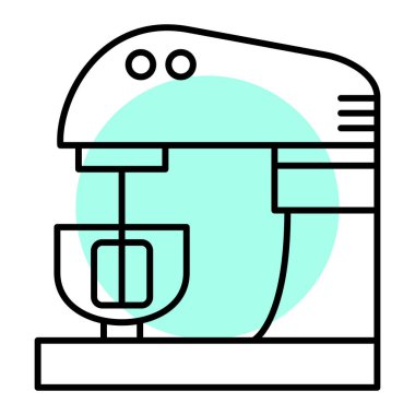 Mutfak gereçleri ikon vektörü. Robot kafa işareti. izole edilmiş sınır sembolü çizimi