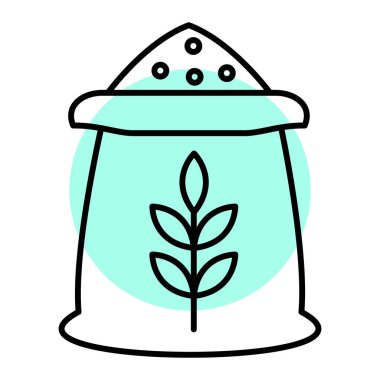 Yapraklı bitki kabı vektör illüstrasyon tasarımı