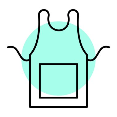 Kıyafet ikonu. Web için t-shirt vektör simgelerinin özet çizimi