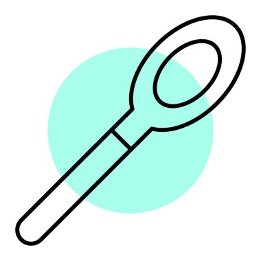 Büyüteç simgesi. ana hatlı tıbbi araç vektör çizimi.