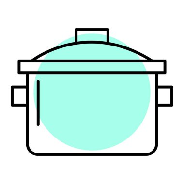 Tencere ikonu. Web için pan vektör simgelerinin özet çizimi