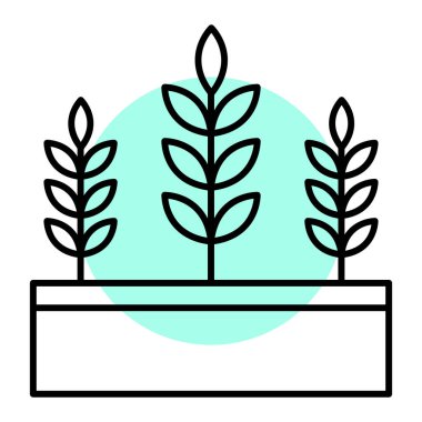 Yaprak simgesi vektör illüstrasyon tasarımlı bitki