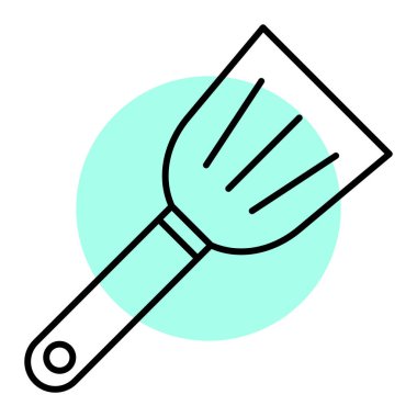 Elle çizilmiş fırça ikonu. vektör illüstrasyonu