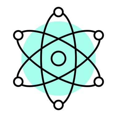 atom simgesi vektör illüstrasyonu