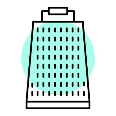 Grater ikonu. Web için basit mutfak vektör simgeleri çizimi