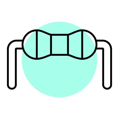 Bir havlu simgesinin vektör illüstrasyonu