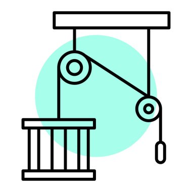 Bir salıncak simgesinin vektör illüstrasyonu