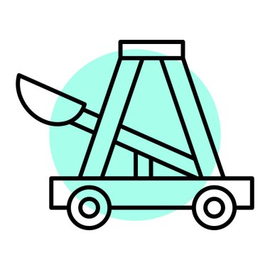 Teslimat arabası ikon vektörü. Ana hatlı araba tabelası. izole edilmiş sınır sembolü çizimi