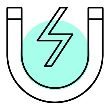 Bir yıldırım simgesinin vektör çizimi