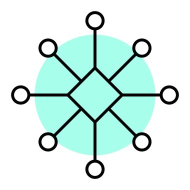 Molekül. Web simgesi basit illüstrasyon