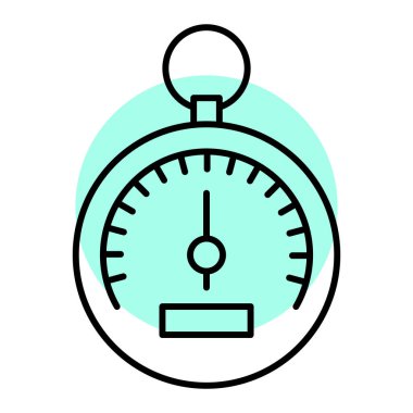 Kronometre simgesi. düz dizayn