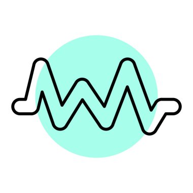 Bir ses simgesinin düz tasarımının vektör çizimi