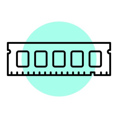 Bir çip simgesinin vektör çizimi
