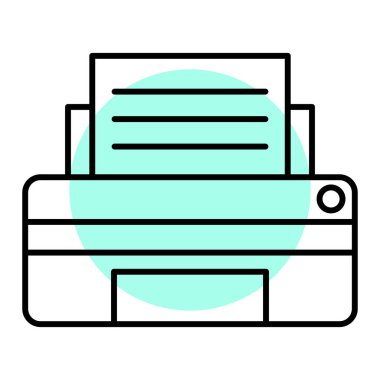 Yazıcı simgesi vektör illüstrasyonu