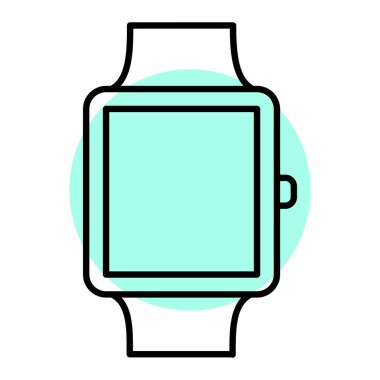 akıllı saat ile akıllı twatch, vektör illüstrasyon