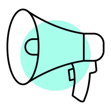 Megafon. Web simgesi basit illüstrasyon