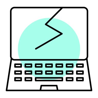 dizüstü bilgisayar simgesi, vektör illüstrasyonu