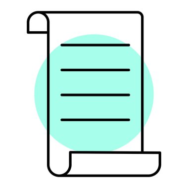 belge simgesi vektör illüstrasyonu