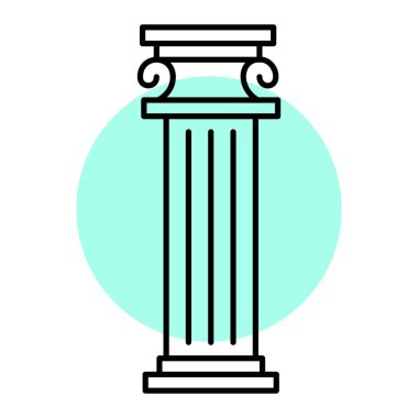 sütun simgesi. Web için sütun vektör simgelerinin özet çizimi